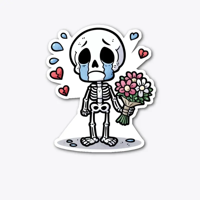 Sad Valentine Skeleton